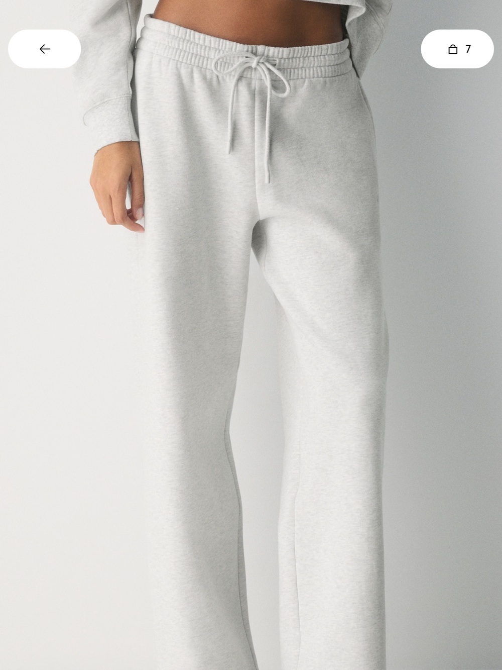 Aritzia Light Gray Drawstring Sweatpants